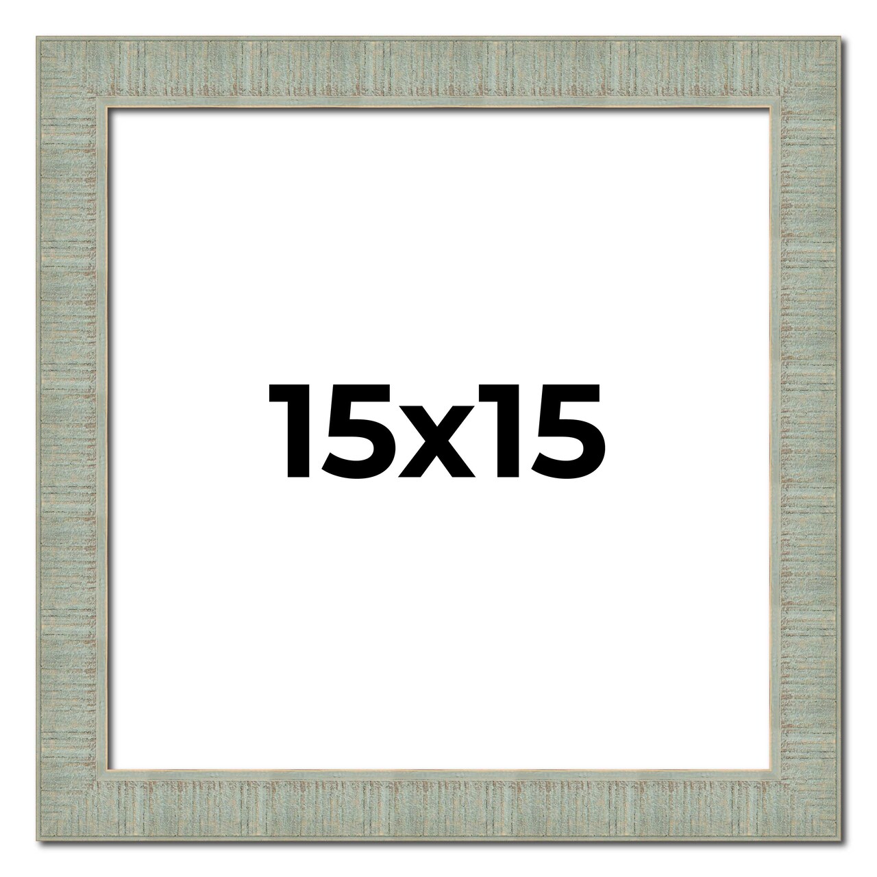 Square Sculpted Blue Picture Frame - UV Acrylic, Foam Board Backing, Hanging Hardware